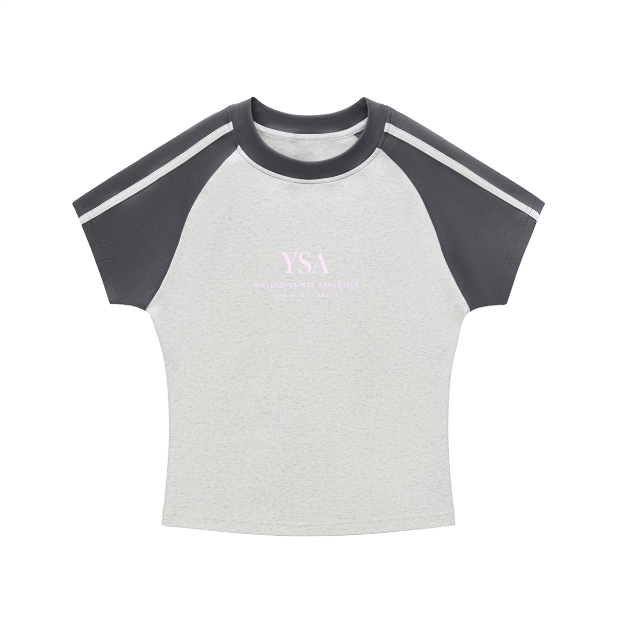 Contrast Stripes Bodycon Raglan  Sleeve T-Shirt