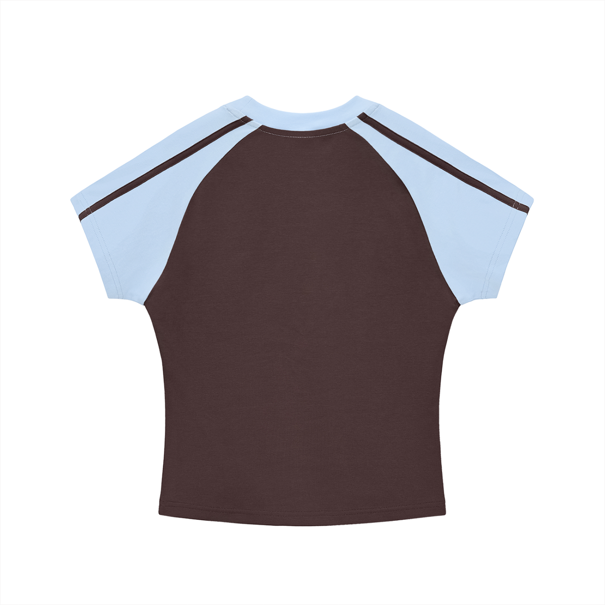 Contrast Stripes Bodycon Raglan  Sleeve T-Shirt